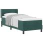 Preview: Boxspringbett mit Matratze Dunkelgrün 80x200 cm Samt