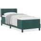 Preview: Boxspringbett mit Matratze Dunkelgrün 80x200 cm Samt