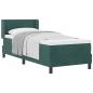 Preview: Boxspringbett mit Matratze Dunkelgrün 80x200 cm Samt