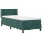 Preview: Boxspringbett mit Matratze Dunkelgrün 80x200 cm Samt
