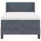 Preview: Boxspringbett mit Matratze Dunkelgrau 90x190 cm Samt