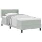 Preview: Boxspringbett mit Matratze Hellgrau 90x200 cm Samt