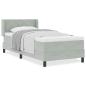 Preview: Boxspringbett mit Matratze Hellgrau 90x200 cm Samt