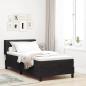 Preview: ARDEBO.de - Boxspringbett mit Matratze Schwarz 90x200 cm Samt