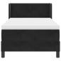 Preview: Boxspringbett mit Matratze Schwarz 90x200 cm Samt