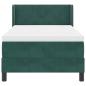 Preview: Boxspringbett mit Matratze Dunkelgrün 90x200 cm Samt