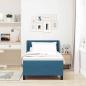Preview: ARDEBO.de - Boxspringbett mit Matratze Dunkelblau 90x200 cm Samt