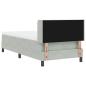 Preview: Boxspringbett mit Matratze Hellgrau 100x200 cm Samt