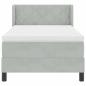Preview: Boxspringbett mit Matratze Hellgrau 100x200 cm Samt