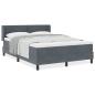 Preview: Boxspringbett mit Matratze Dunkelgrau 140x190 cm Samt