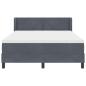 Preview: Boxspringbett mit Matratze Dunkelgrau 140x190 cm Samt