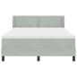 Preview: Boxspringbett mit Kopfteil Hellgrau 200 x 140 cm Samt