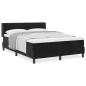 Preview: Boxspringbett mit Matratze Schwarz 140x200 cm Samt