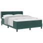 Preview: Boxspringbett mit Matratze Dunkelgrün 140x200 cm Samt