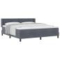 Preview: Boxspringbett mit Matratze Dunkelgrau 180x200 cm Samt