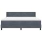 Preview: Boxspringbett mit Matratze Dunkelgrau 180x200 cm Samt