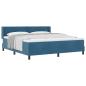 Preview: Boxspringbett mit Matratze Dunkelblau 180x200 cm Samt