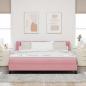 Preview: ARDEBO.de - Boxspringbett mit Kopfteil Rosa 200 x 180 cm Samt
