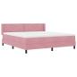 Preview: Boxspringbett mit Matratze Rosa 180x200 cm Samt