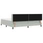 Preview: Boxspringbett mit Matratze Hellgrau 200x200 cm Samt