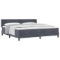 Preview: Boxspringbett mit Matratze Dunkelgrau 200x200 cm Samt