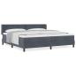 Preview: Boxspringbett mit Matratze Dunkelgrau 200x200 cm Samt