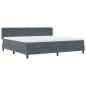 Preview: Boxspringbett mit Matratze Dunkelgrau 200x200 cm Samt
