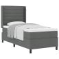 Preview: Boxspringbett mit Matratze Dunkelgrau 100x200 cm Stoff