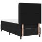 Preview: Boxspringbett mit Matratze Schwarz 100x200 cm Stoff