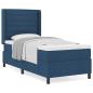 Preview: Boxspringbett mit Matratze Blau 100x200 cm Stoff