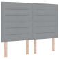 Preview: ARDEBO.de - Boxspringbett mit Matratze Hellgrau 140x190 cm Stoff