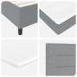 Preview: Boxspringbett mit Matratze Hellgrau 140x190 cm Stoff