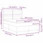 Preview: Boxspringbett mit Matratze Hellgrau 140x190 cm Stoff