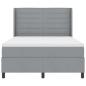 Preview: Boxspringbett mit Matratze Hellgrau 140x200 cm Stoff