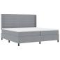 Preview: Boxspringbett mit Matratze Hellgrau 200x200 cm Stoff