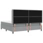 Preview: Boxspringbett mit Matratze Hellgrau 200x200 cm Stoff