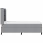 Preview: ARDEBO.de - Boxspringbett mit Matratze Hellgrau 80x200 cm Stoff