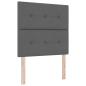 Preview: Boxspringbett mit Matratze Dunkelgrau 90x200 cm Stoff