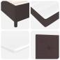 Preview: Boxspringbett mit Matratze Dunkelbraun 100x200 cm Stoff