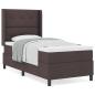 Preview: Boxspringbett mit Matratze Dunkelbraun 100x200 cm Stoff
