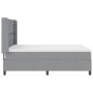 Preview: ARDEBO.de - Boxspringbett mit Matratze Hellgrau 140x200 cm Stoff