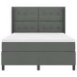 Preview: Boxspringbett mit Matratze Dunkelgrau 140x200 cm Stoff