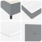 Preview: Boxspringbett mit Matratze Hellgrau 160x200 cm Stoff