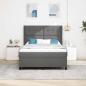 Preview: Boxspringbett mit Matratze Dunkelgrau 160x200 cm Stoff