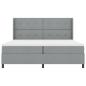 Preview: Boxspringbett mit Matratze Hellgrau 200x200 cm Stoff