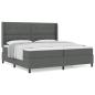 Preview: Boxspringbett mit Matratze Dunkelgrau 200x200 cm Stoff