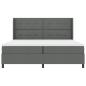 Preview: Boxspringbett mit Matratze Dunkelgrau 200x200 cm Stoff