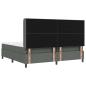 Preview: Boxspringbett mit Matratze Dunkelgrau 200x200 cm Stoff