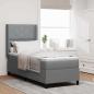 Preview: ARDEBO.de - Boxspringbett mit Matratze Hellgrau 80x200 cm Stoff