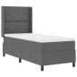 Preview: Boxspringbett mit Matratze Dunkelgrau 90x190 cm Stoff